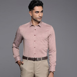 Slim Fit Checked Pure Cotton Formal Shirt