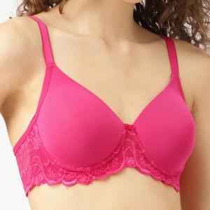 Pink Lace Underwired Lightly Padded Everyday Bra