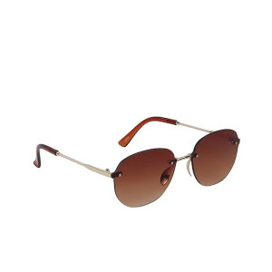 Unisex Brown Round Sunglasses with UV Protected Lens-6005 black