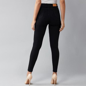Women Black Skinny Fit High-Rise Clean Look Stretchable Jeans