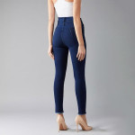 Women Navy Blue Skinny Fit High-Rise Clean Look Stretchable Cropped Jeans