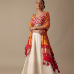 Embellished Thread Work Detail Ready to Wear Lehenga & Blouse With Dupatta