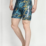 Abstract Printed Slim Fit Swim Shorts