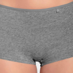 Women Grey Solid Boy Shorts SS04-0105-STGML