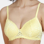 Yellow Floral Bra Lightly Padded