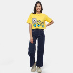 Minions Stay Weird Stay Happy Oversized Cropped T-Shirts