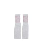 Unisex Grey & Red Printed UV Protection Hand Gloves